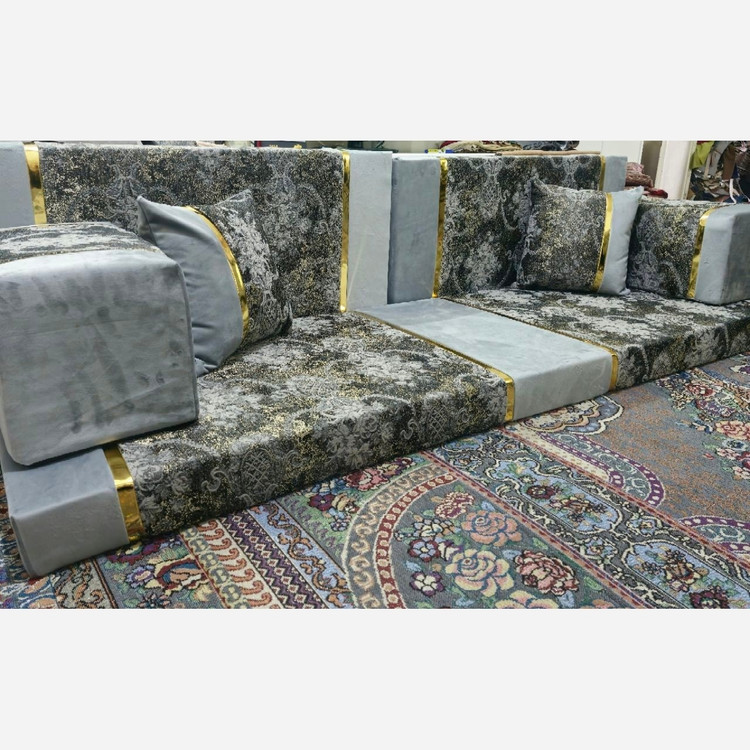 مبل خلیجی نوار طلایی