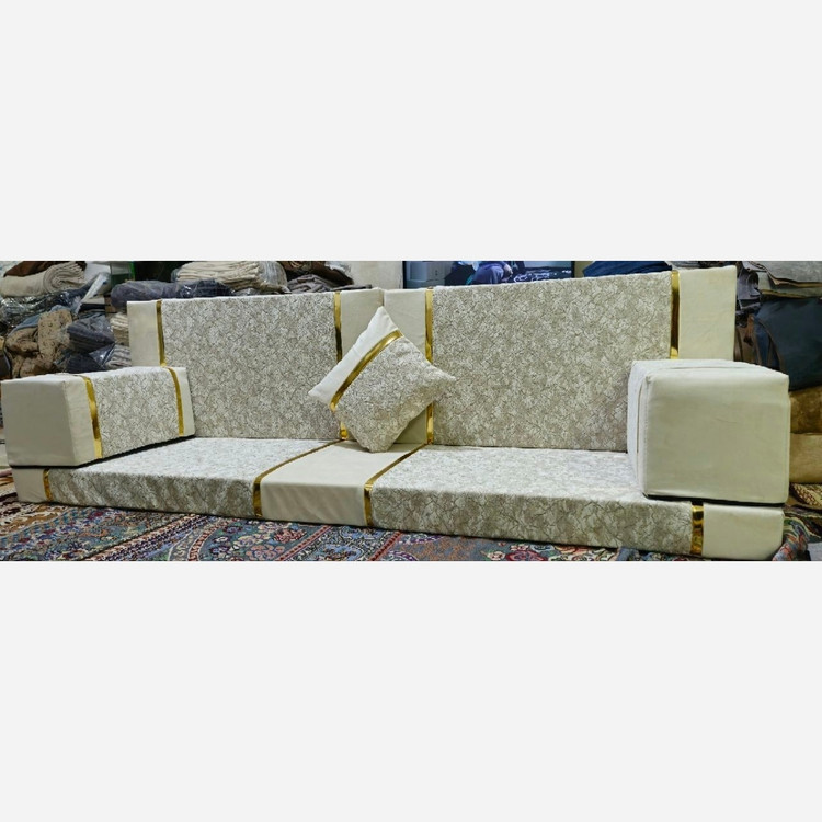 مبل خلیجی نوار طلایی