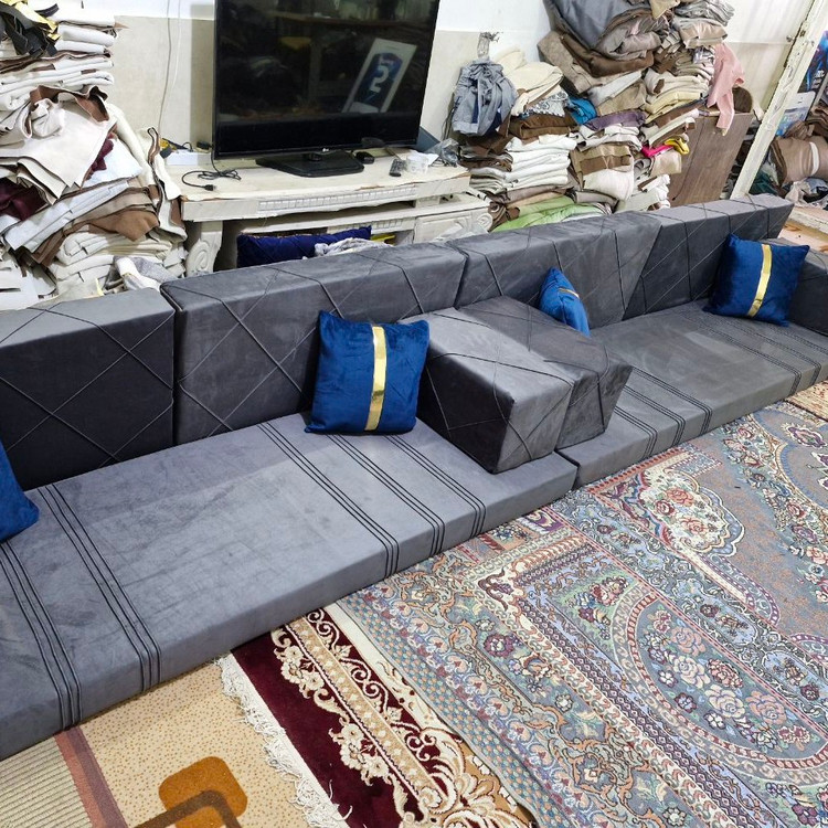 پشتی عربی هفت تکه مخمل قابل شستشو