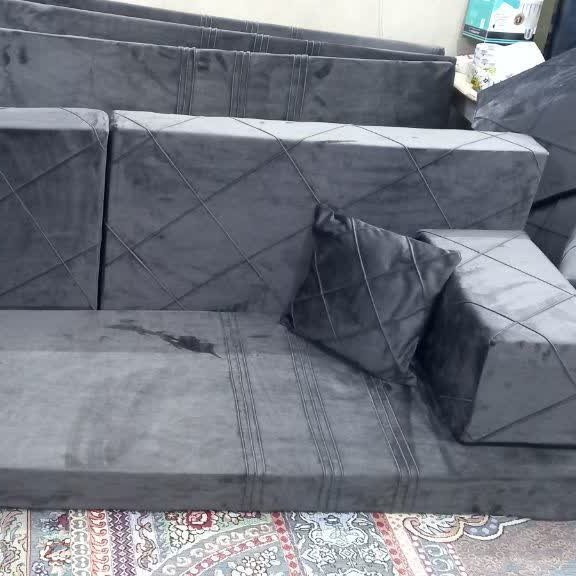 پشتی عربی هفت تکه مخمل قابل شستشو