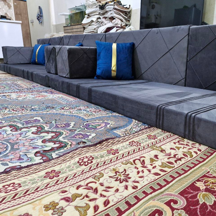پشتی عربی هفت تکه مخمل قابل شستشو